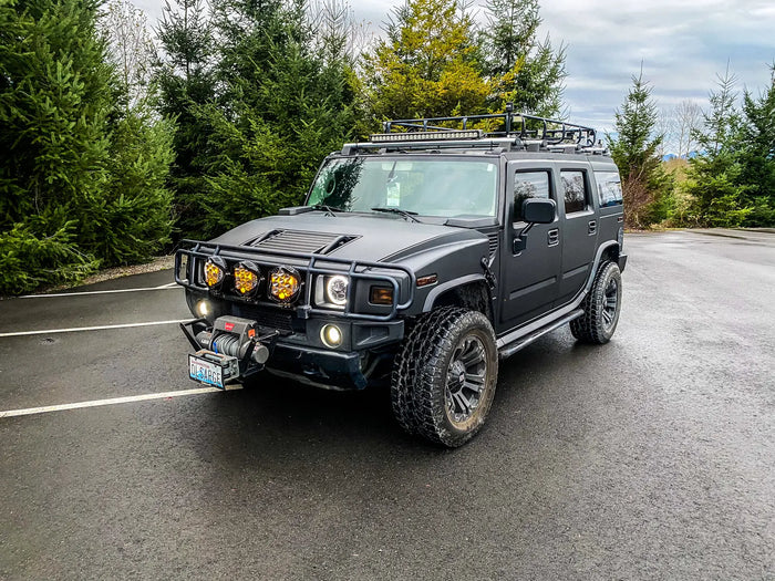 Hummer H2 wrapped in matte black vinyl by Ardor Printing near Seattle, WA