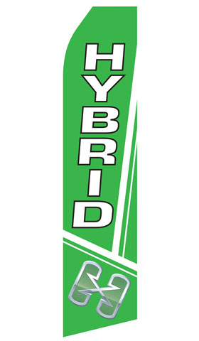 Hybrid econo feather flag, 16 ft, single-sided