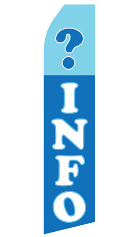 Info econo feather flag, 16 ft, single-sided