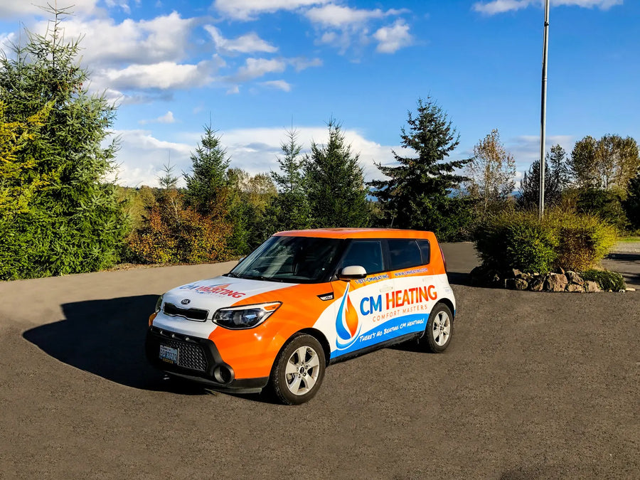 Kia Soul company car wrap for CM Heating