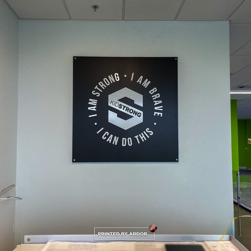 KidStrong gym logo wall graphics by Ardor Printing