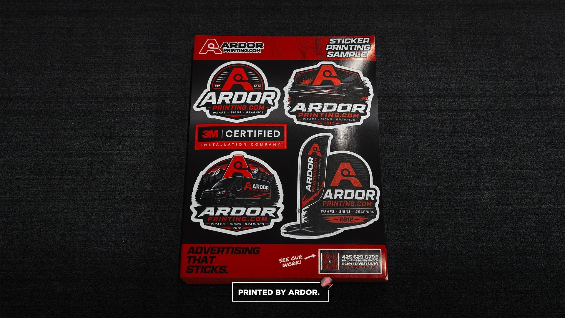 Kiss cut sticker sheets printed and cut by Ardor Printing