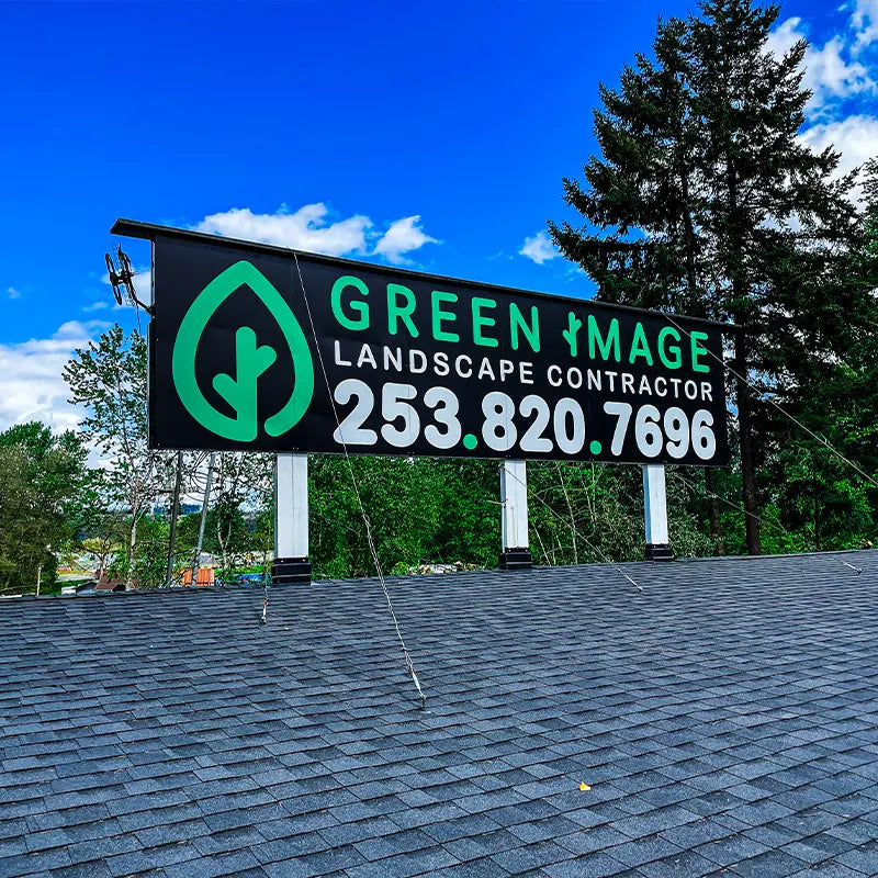 Large billboard we printed and installed for Green Image Landscape in Auburn, WA