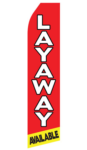 Layaway econo feather flag, 16 ft, single-sided