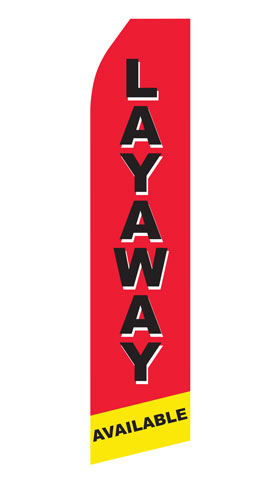 Layaway Special econo feather flag, 16 ft, single-sided
