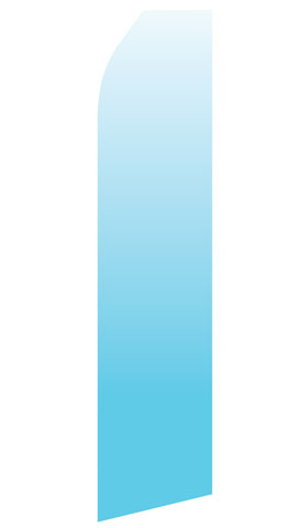 Light Blue Gradient econo feather flag, 16 ft, single-sided