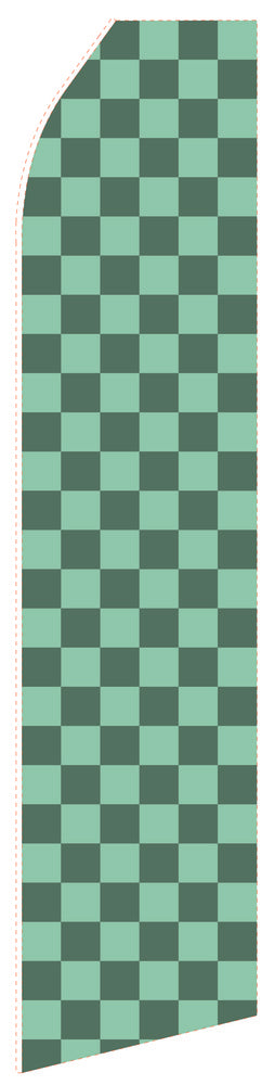 Light Green Grid econo feather flag, 16 ft, single-sided