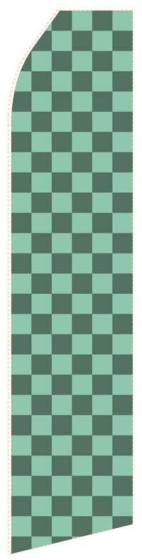 Light Green Grid econo feather flag, 16 ft, single-sided