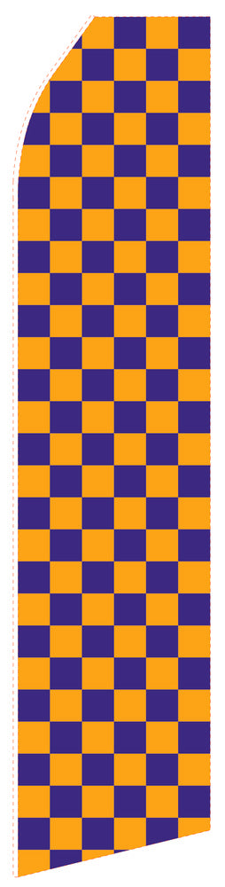 Light Magenta Chessboard econo feather flag, 16 ft, single-sided, design 1774