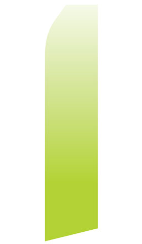 Lime Green Gradient econo feather flag, 16 ft, single-sided