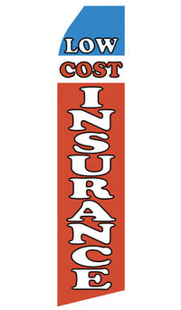 Low Cost Insurance econo feather flag, 16 ft, single-sided