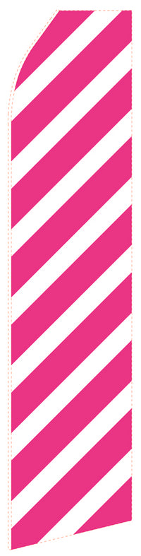 Magenta Stripe econo feather flag, 16 ft, single-sided