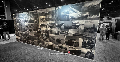 Marport trade show booth with large format printed wall graphics by Ardor Printing, view 5