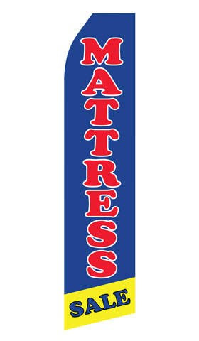 Mattress Sale econo feather flag, 16 ft, single-sided, design 0140