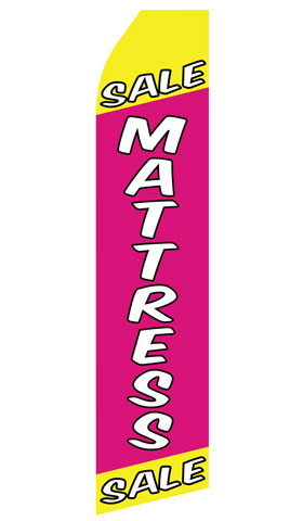 Mattress Sale econo feather flag, 16 ft, single-sided, design 0710