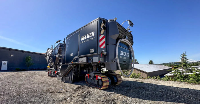 Heavy equipment wrap on a Wirtgen milling machine for Becker