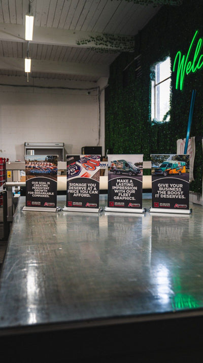 Mini tabletop retractable banners by Ardor Printing, view 3