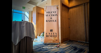Step and repeat backdrop and retractable banners for a Northwest African American Museum benefit by Ardor Printing, view 5