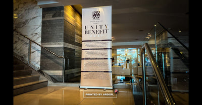 Step and repeat backdrop and retractable banners for a Northwest African American Museum benefit by Ardor Printing, view 6