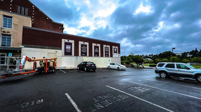 Northwest African American Museum building banners in Seattle by Ardor Printing, view 4