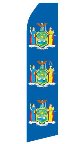 New York Flag econo feather flag, 16 ft, single-sided