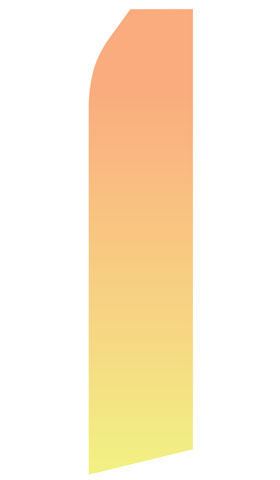 Orange Yellow Gradient econo feather flag, 16 ft, single-sided