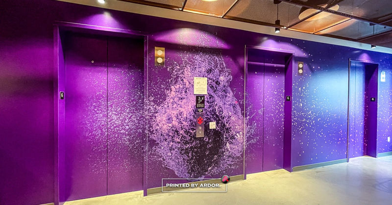 Parse Biosciences elevator lobby wall wrap by Ardor Printing