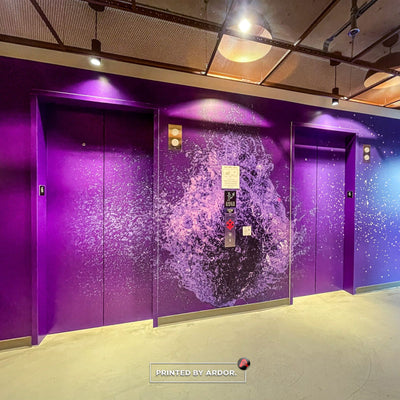Parse Biosciences elevator lobby wall wrap by Ardor Printing, view 3