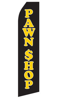 Pawn Shop econo feather flag, 16 ft, single-sided