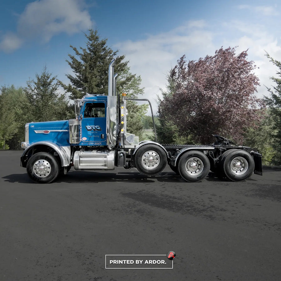 Peterbilt semi truck fleet graphics for DTG Recycle