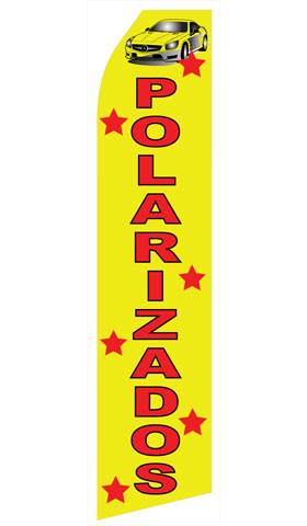 Polarizados econo feather flag, 16 ft, single-sided