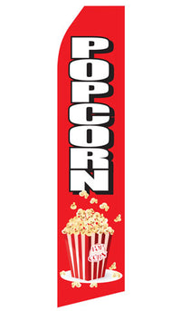Popcorn econo feather flag, 16 ft, single-sided