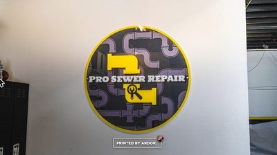 Pro Sewer Repair acrylic logo sign by Ardor Printing