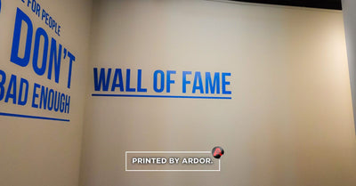 PureDry Restoration Wall of Fame wall lettering by Ardor Printing, view 2
