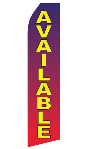 Purple Gradient Available econo feather flag, 16 ft, single-sided