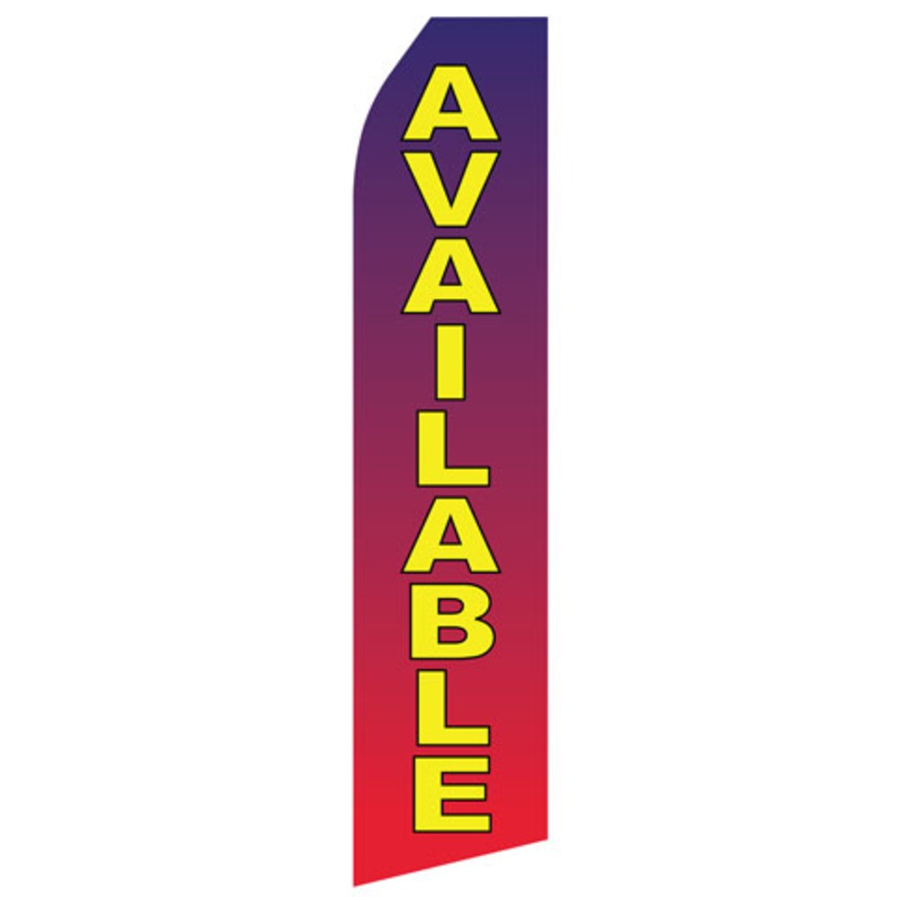 Purple Gradient Available econo feather flag, 16 ft, single-sided