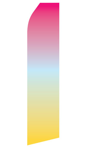 Purple Yellow Gradient econo feather flag, 16 ft, single-sided