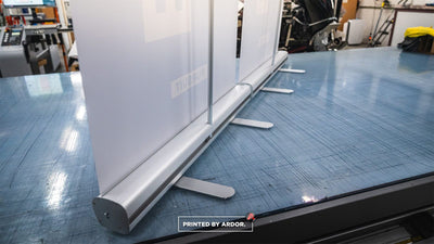 Pursuit Guest Experience retractable banner stands by Ardor Printing