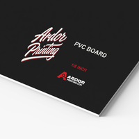 Close-up of a custom printed 1/8 inch white PVC board sign
