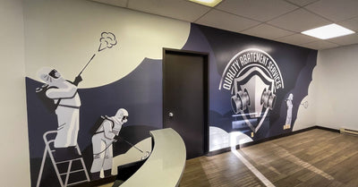 Quality Abatement office wall wrap by Ardor Printing