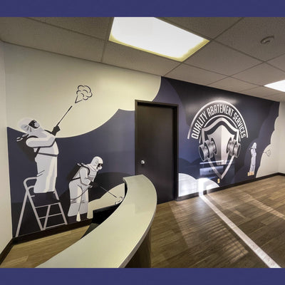 Quality Abatement office wall wrap by Ardor Printing, view 2