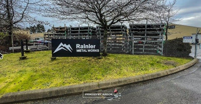 Rainier Metal Works aluminum composite sign by Ardor Printing, view 2