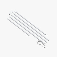 Large rectangle flag pole set: aluminum poles with a top arm