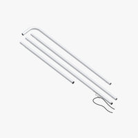 Medium rectangle flag pole set: aluminum poles with a top arm