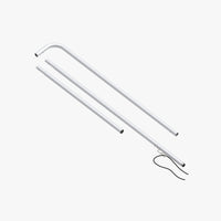 Small rectangle flag pole set: aluminum poles with a top arm