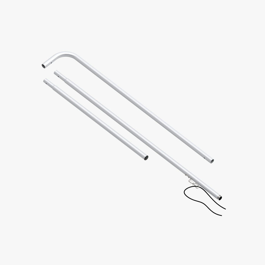 Rectangle flag pole set laid out