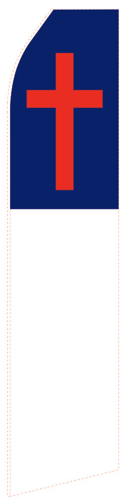 Red Cross econo feather flag, 16 ft, single-sided
