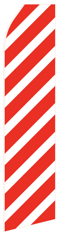 Red Ribbed econo feather flag, 16 ft, single-sided