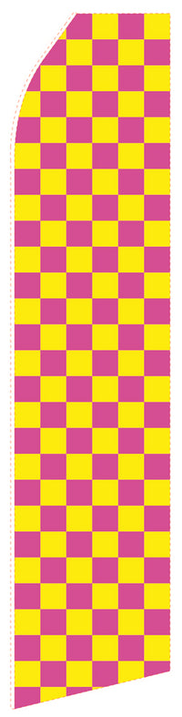 Red Yellow econo feather flag, 16 ft, single-sided