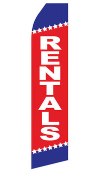 Rentals econo feather flag, 16 ft, single-sided